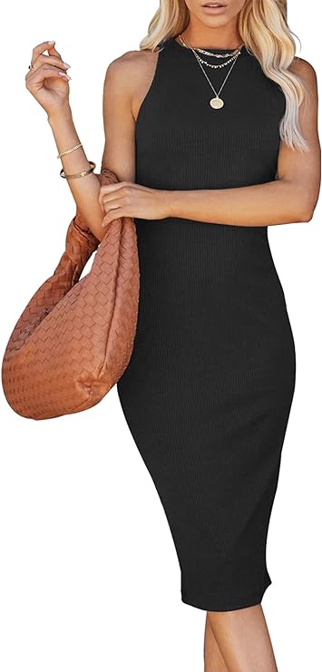 black bodycon dress