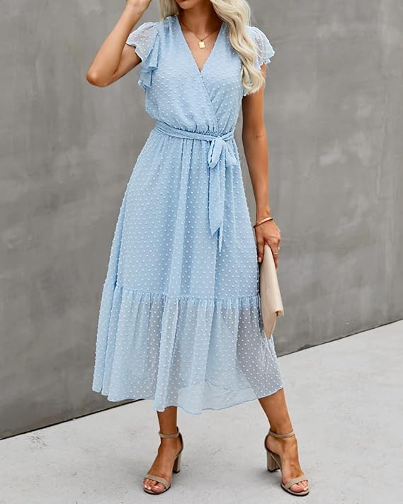 wrap dress midi