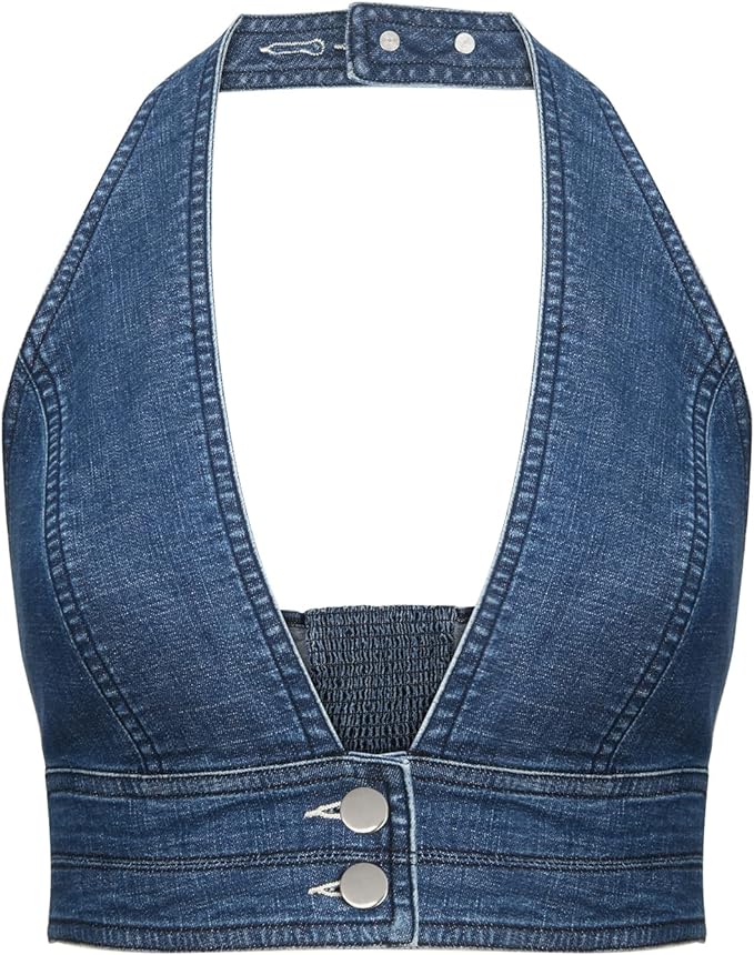 denim halter top