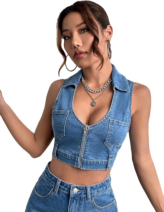 denim halter top