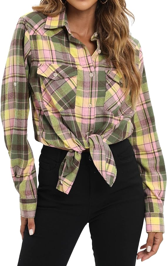 womens flannel shirts