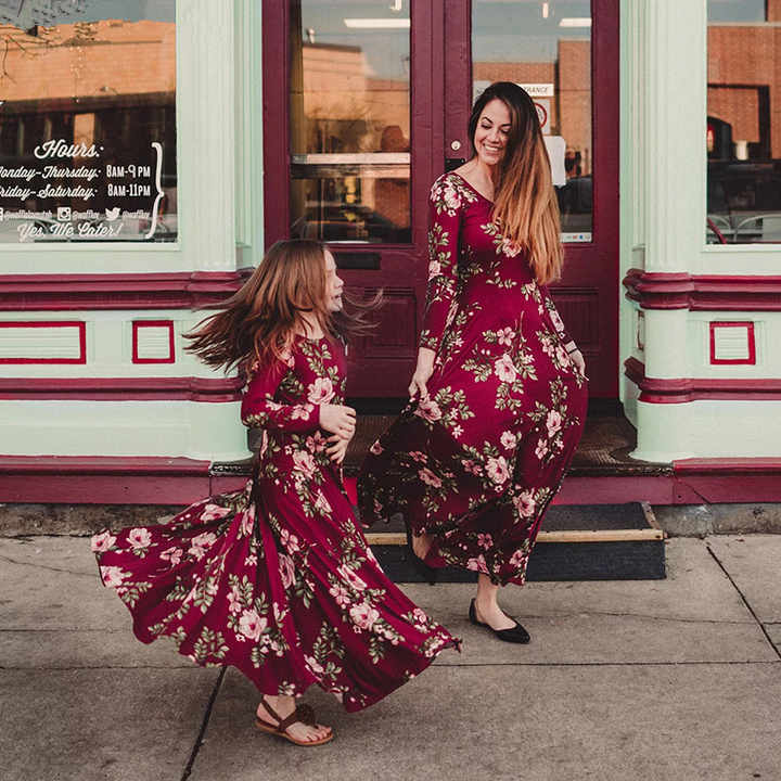 fall floral dress