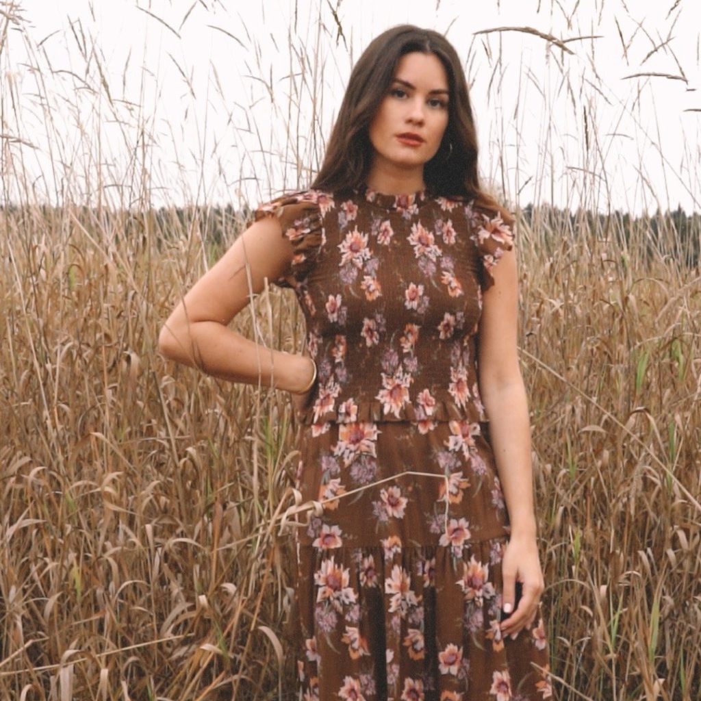 fall floral dress