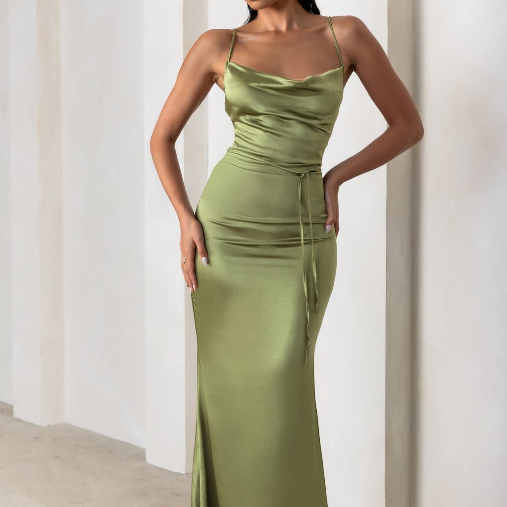 olive green dress