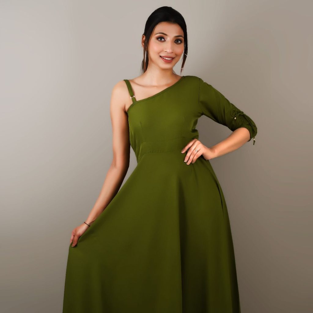 olive green dress