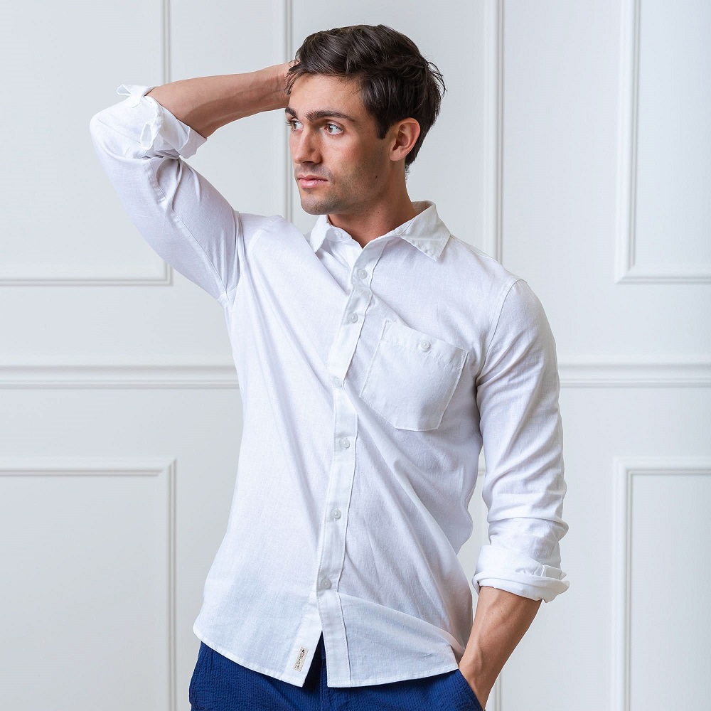 linen button down shirt