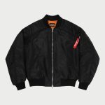 black bomber jacket