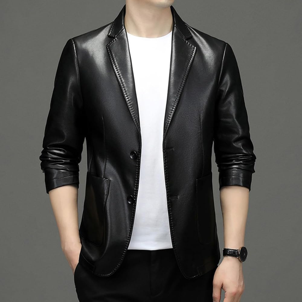 leather blazer 