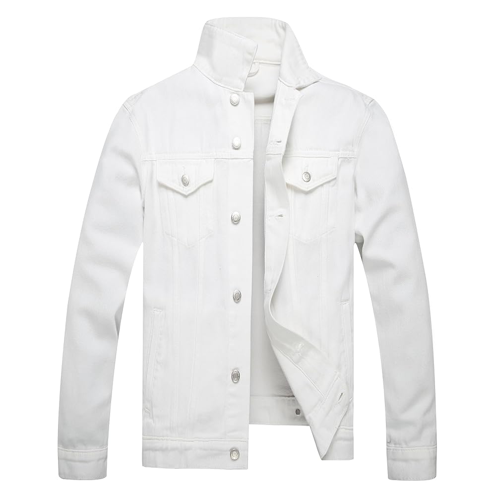 white jean jacket