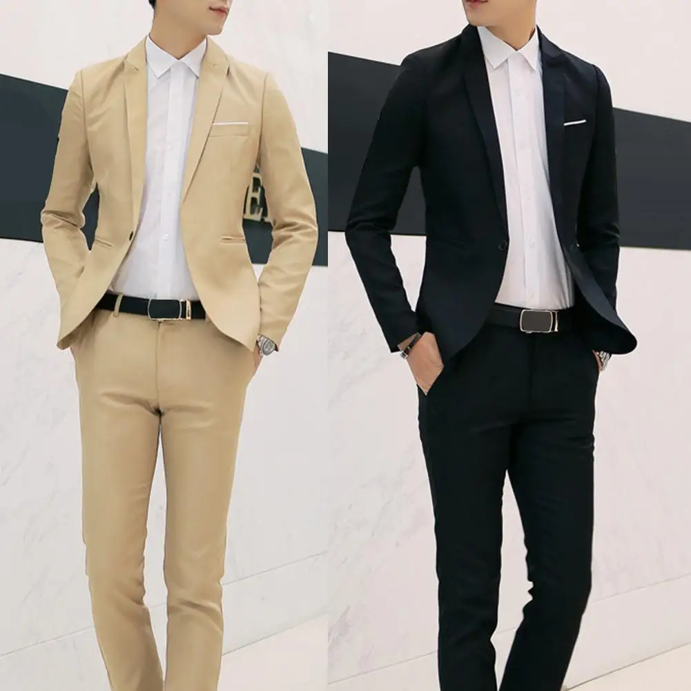 mens tan suit