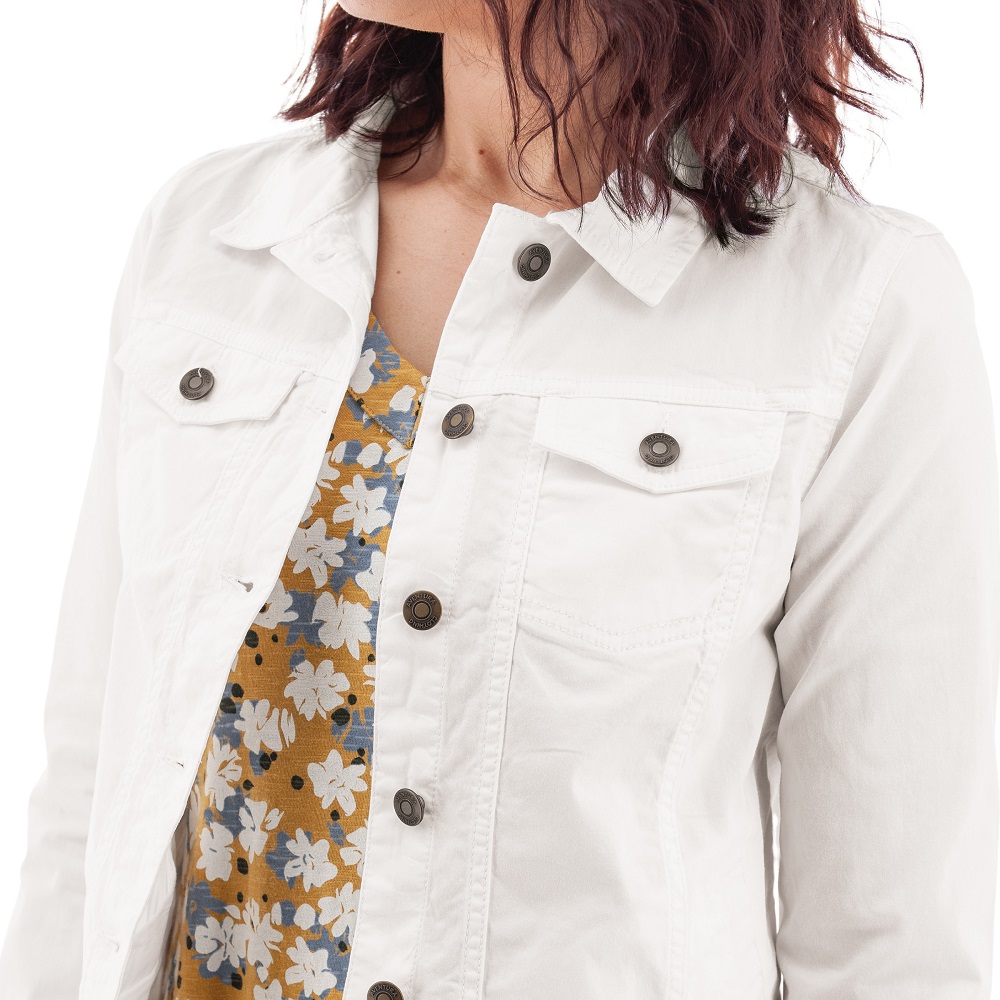 white jean jacket