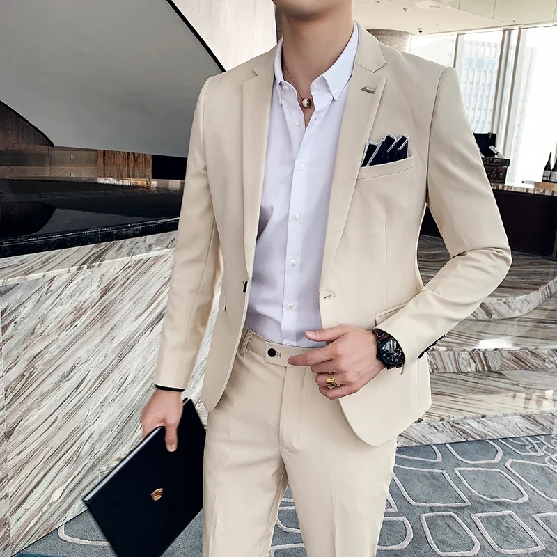 mens tan suit