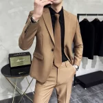 mens tan suit