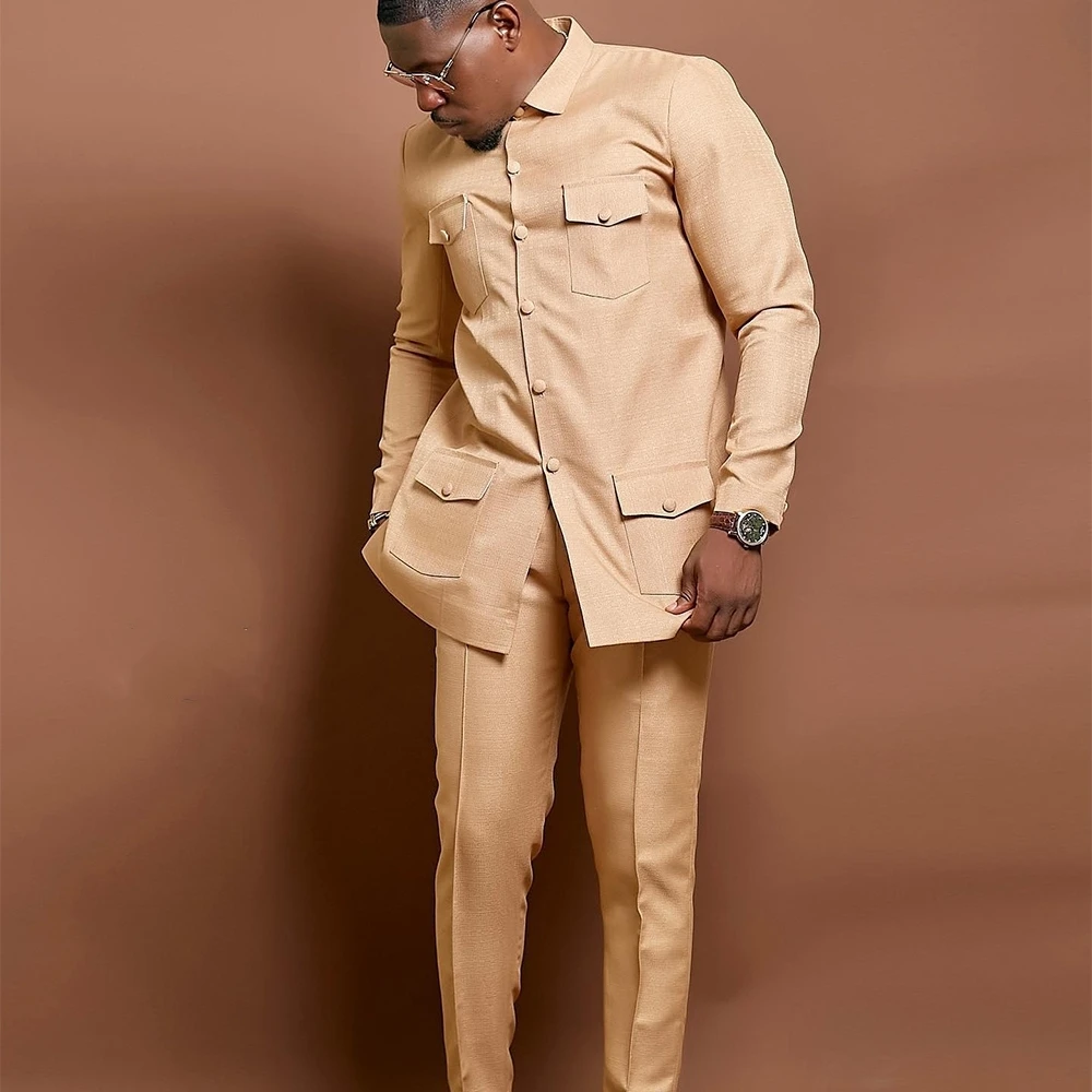 mens tan suit