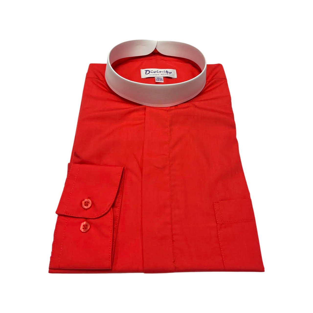 red collared shirt