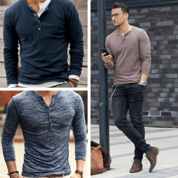 henley shirt men
