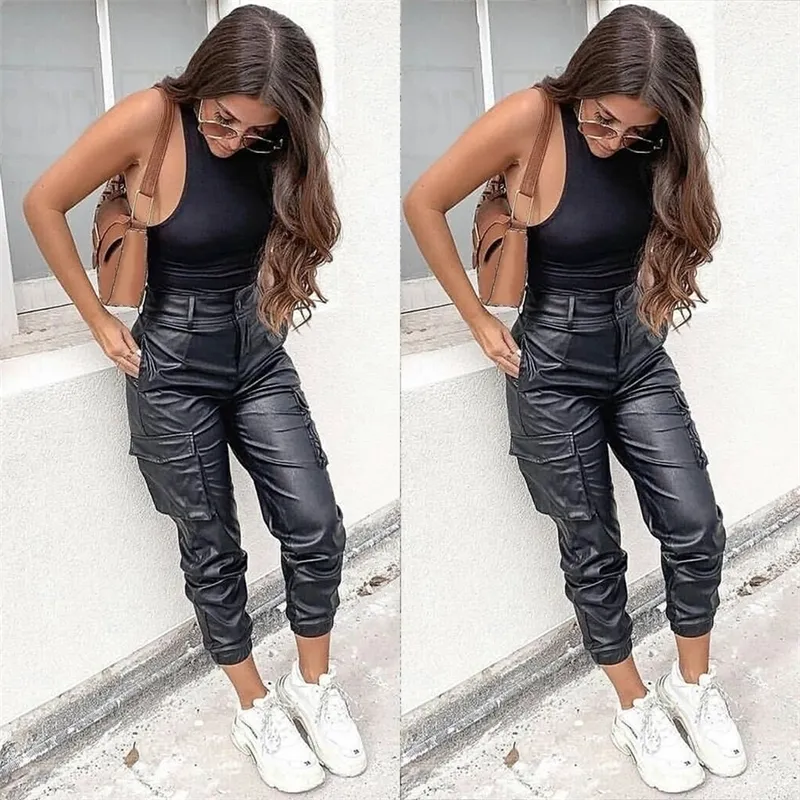 faux leather pants