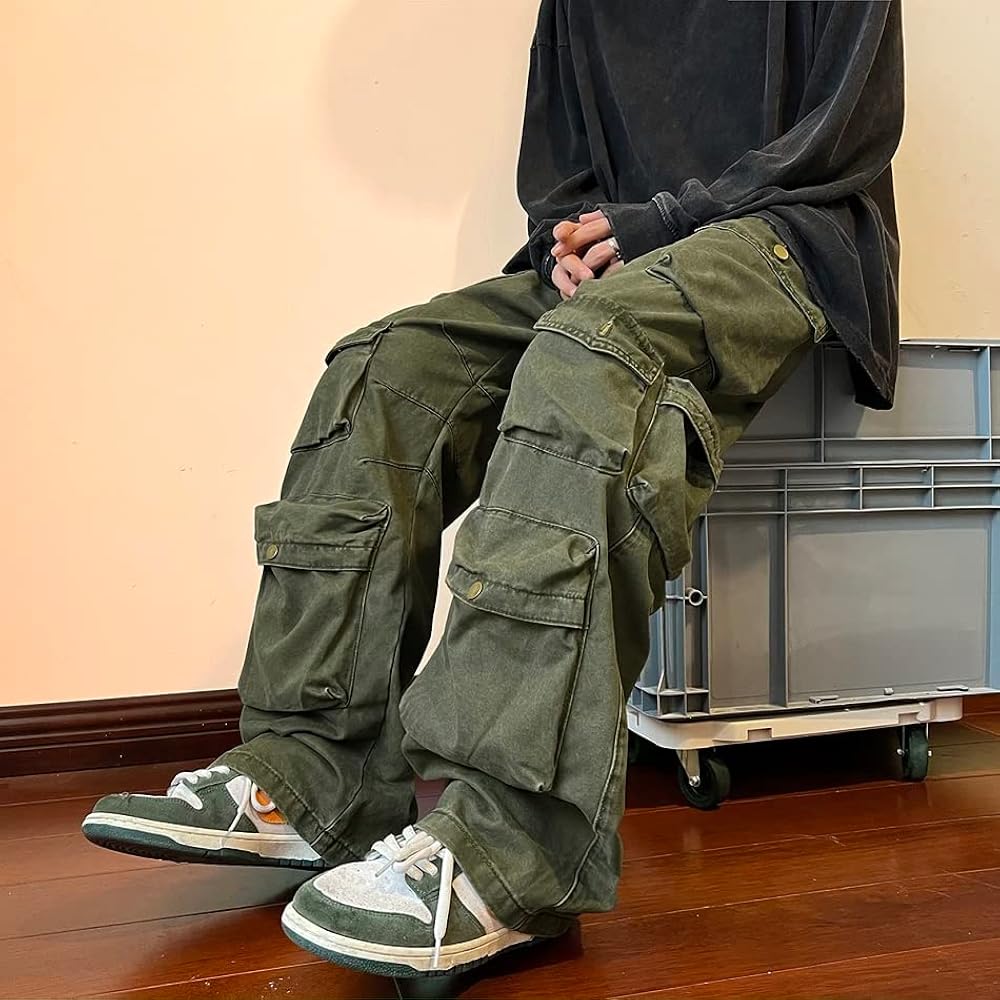 green cargo pants men