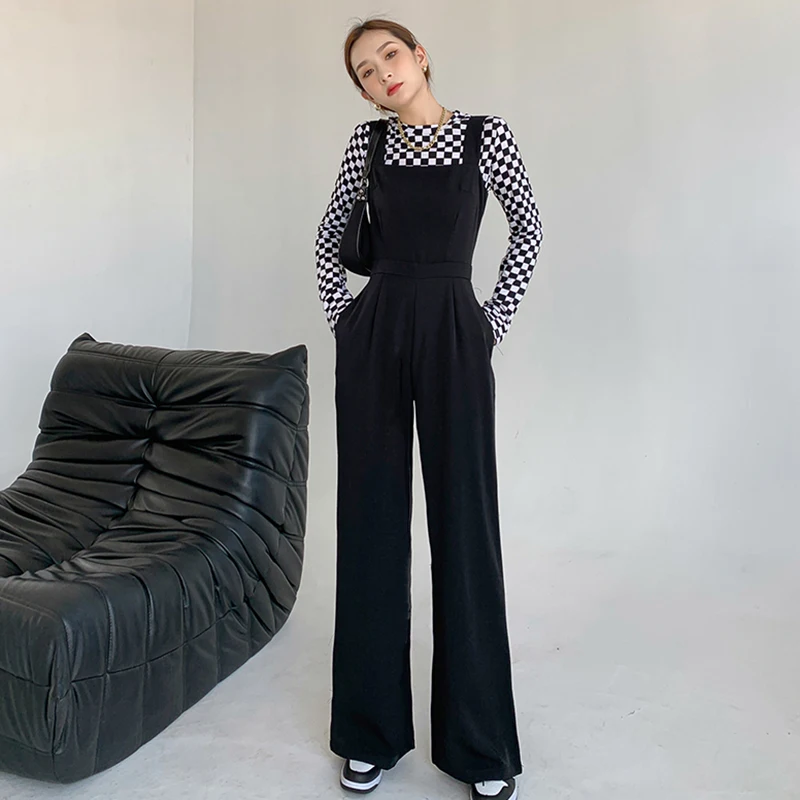 black jumpsuit with jacket