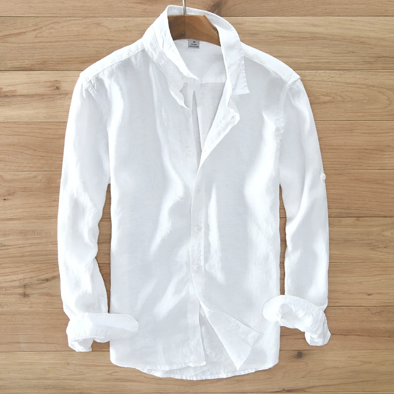 white linen shirt