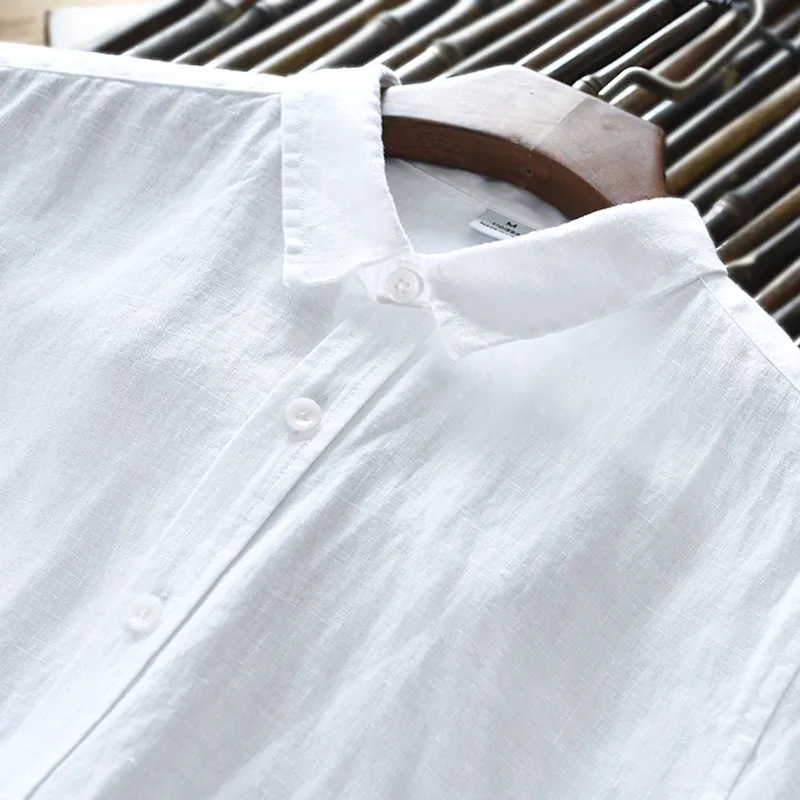 white linen shirt